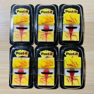 Post-it Sign Here Flags Lot Of 6 680-31 1 in x 1.7 in-1EA